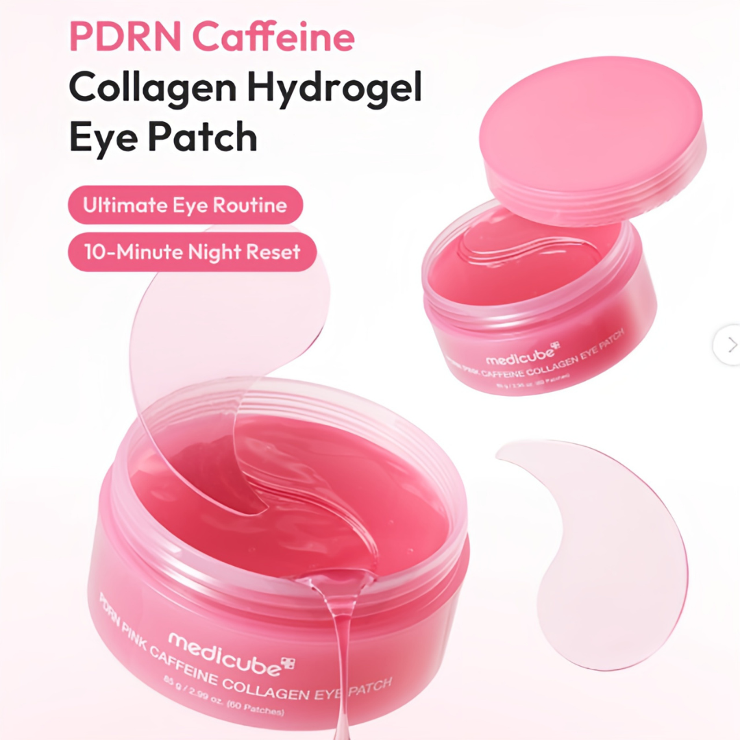Medicube PDRN Pink Caffeine Collagen Eye Patch | 85 g / 2.99 oz (60 Patches)