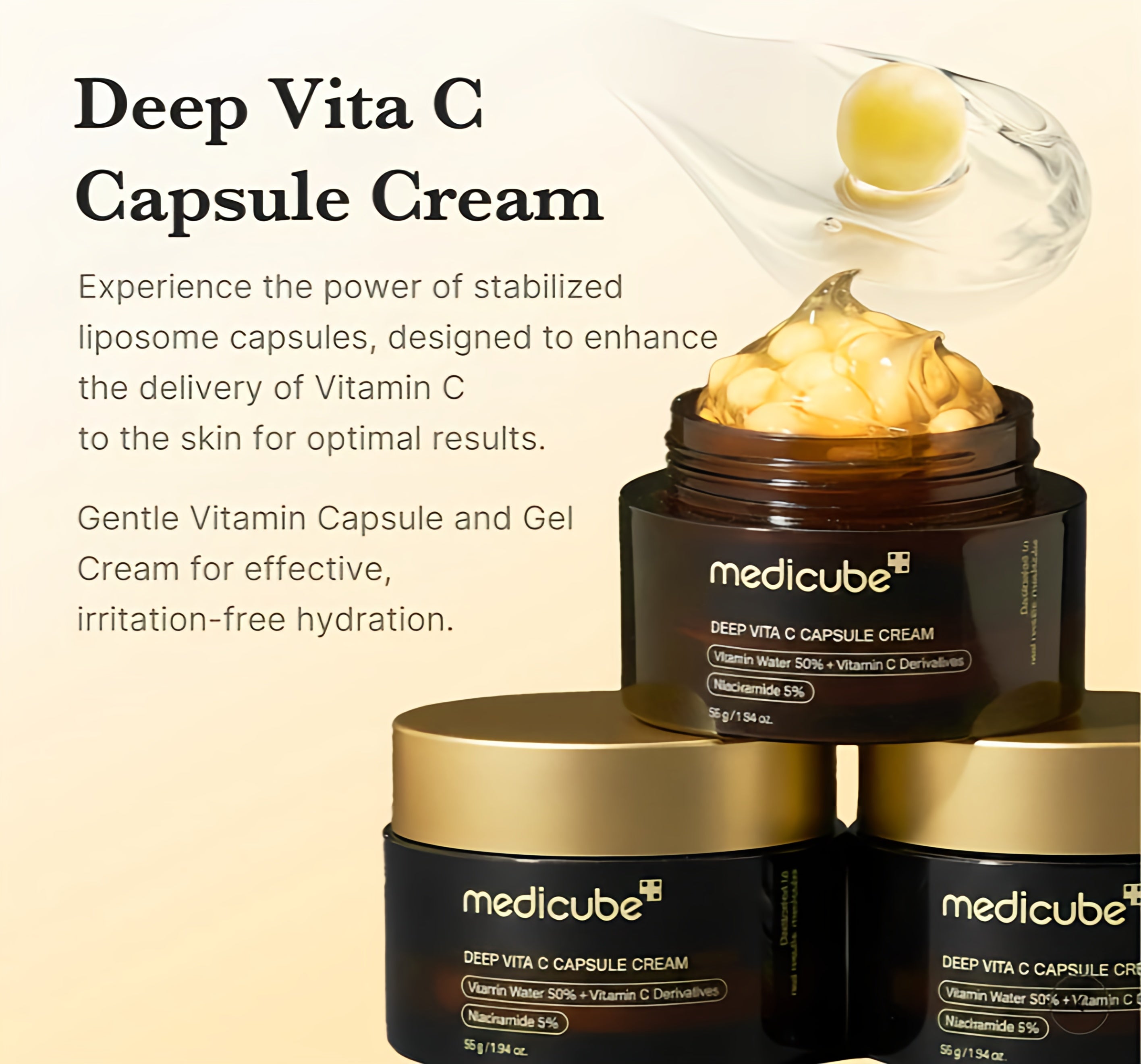 Medicube Deep Vita C Golden Capsule Cream (55 g / 1.94 oz)