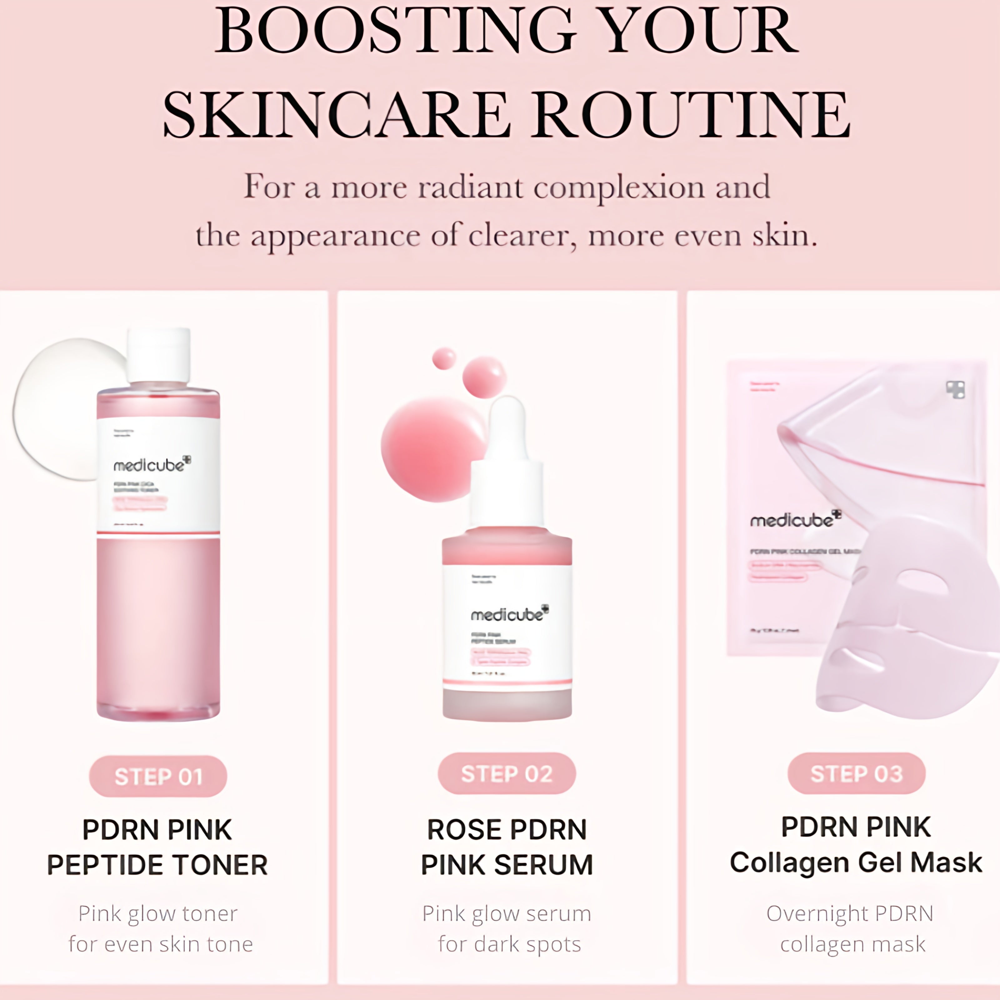 Medicube PDRN Pink Peptide Toner (250ml / 8.45 fl oz.)