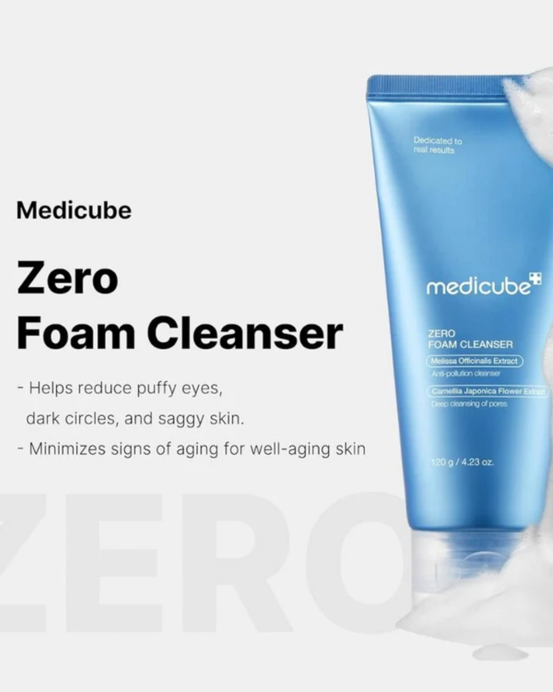 Medicube Zero Foam Cleanser 120g / 4.23 oz — Daily Gentle Cleansing Foam