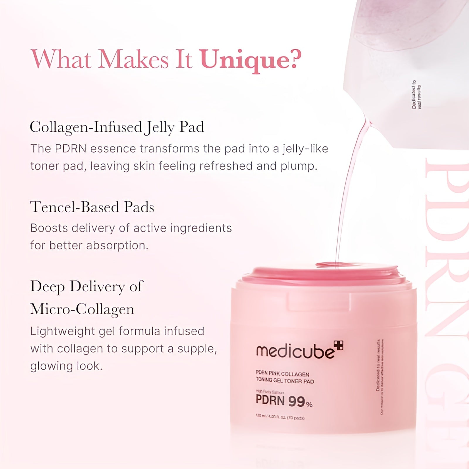 Medicube PDRN Pink Collagen Toner Pads (70 Pads)