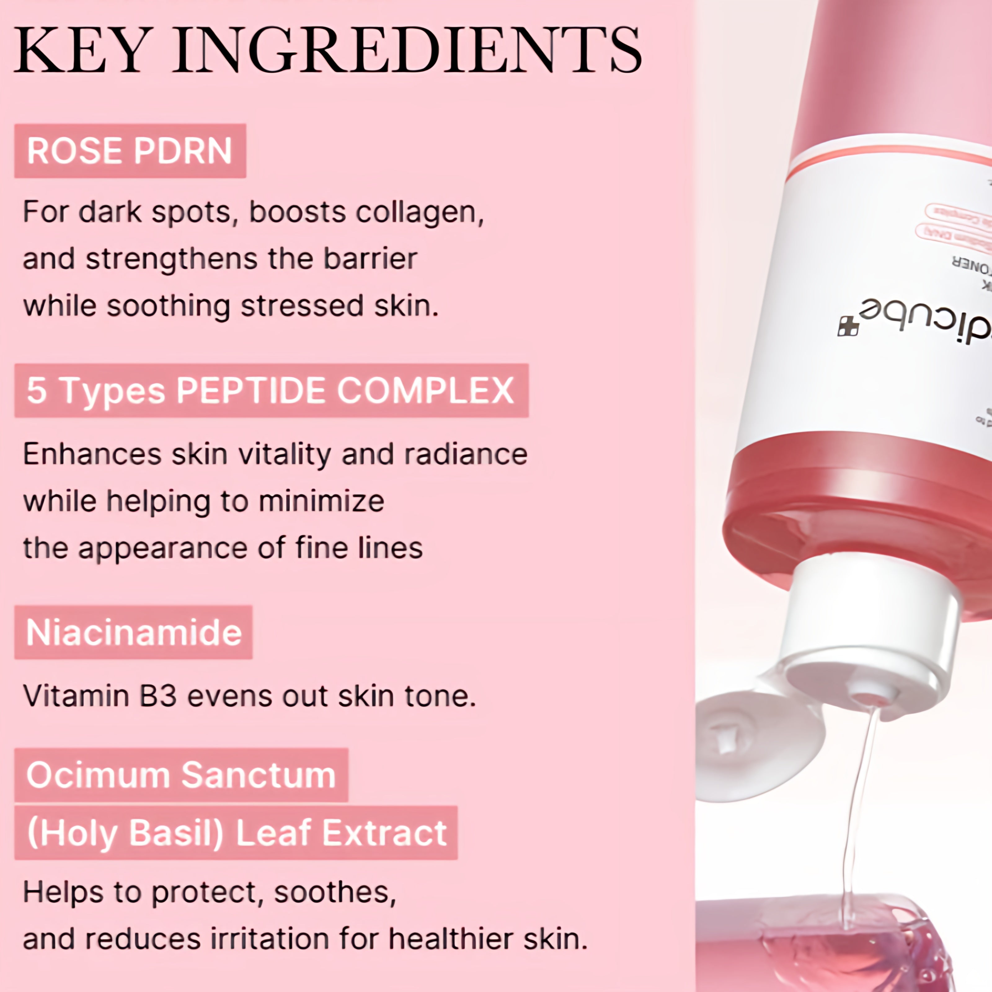 Medicube PDRN Pink Peptide Toner (250ml / 8.45 fl oz.)