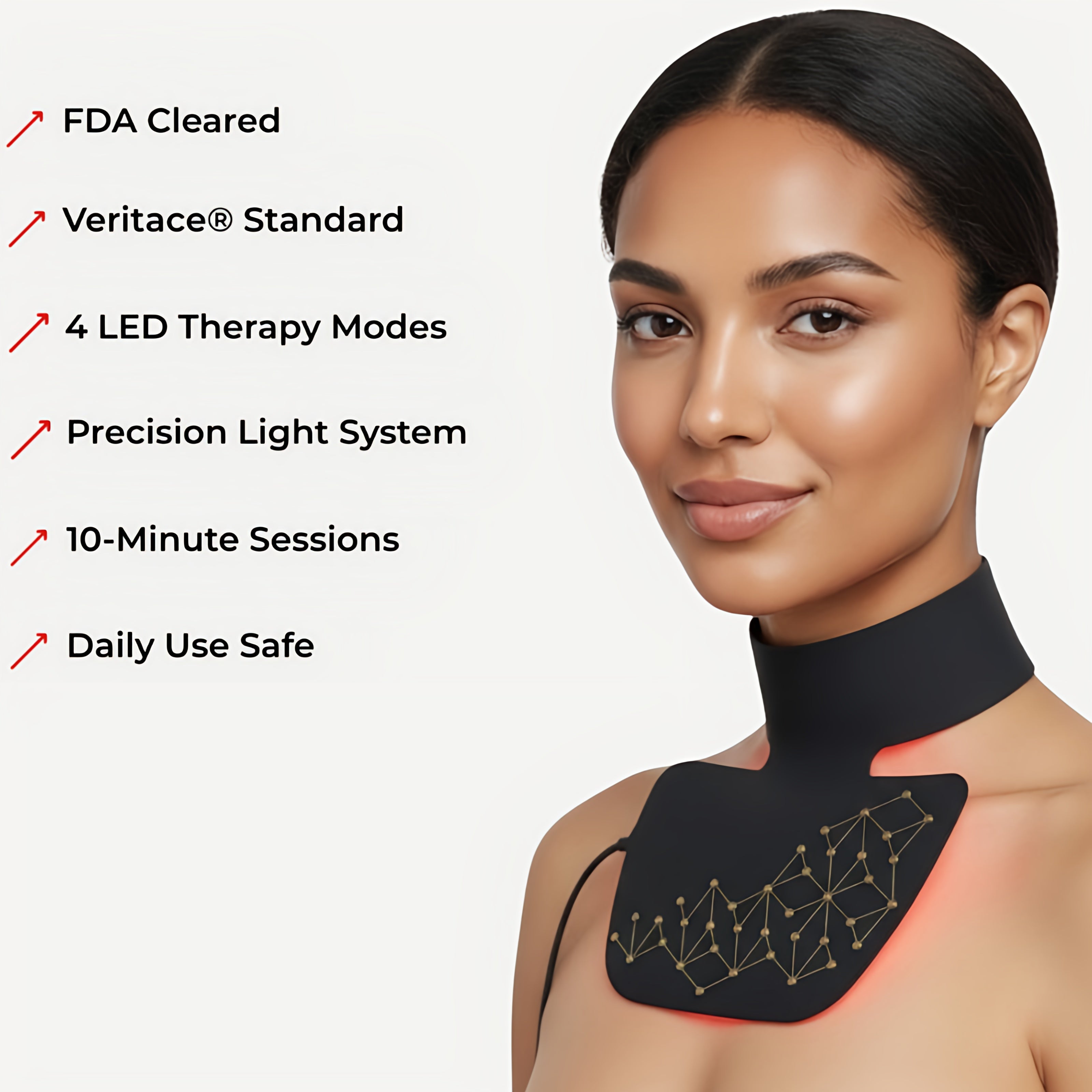 AESTHERA™ Pro-Grade LED Neck & Décolleté Mask