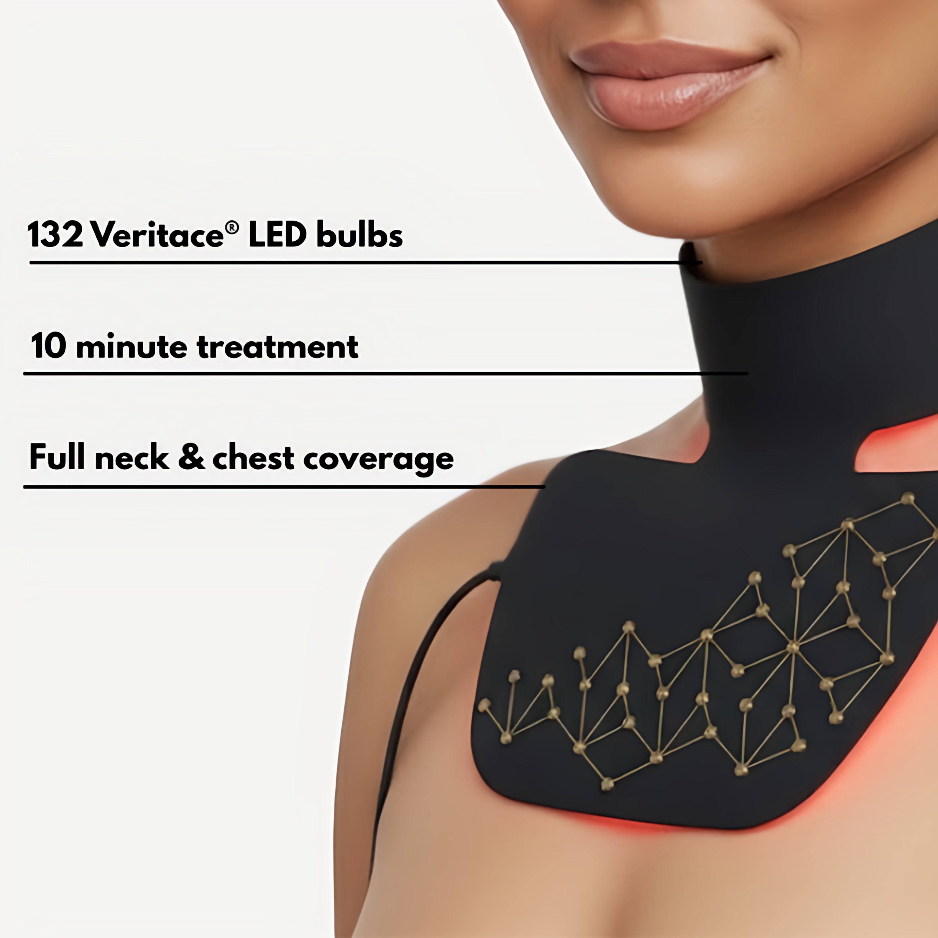AESTHERA™ Pro-Grade LED Neck & Décolleté Mask